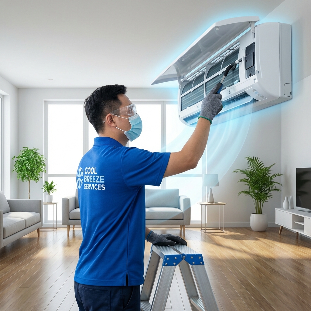 京禾技師進行防疫級空調清洗